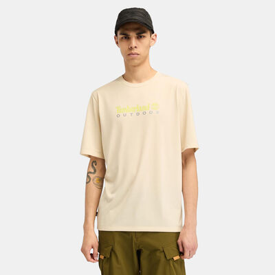 تمبرلاند تيشيرت UV بروتيكشون اوتدور جرافيك للرجال بيج