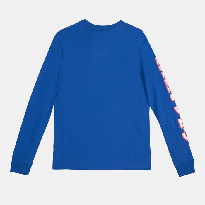 فانس تيشيرت بريتي جارديان سيلور مون جرافيك بأكمام طويلة للاطفال الكبار أزرق image number 1