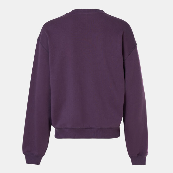 نيو بالانس سويتشيرت لوجو فرنش تيري للنساء بنفسجي image number 3
