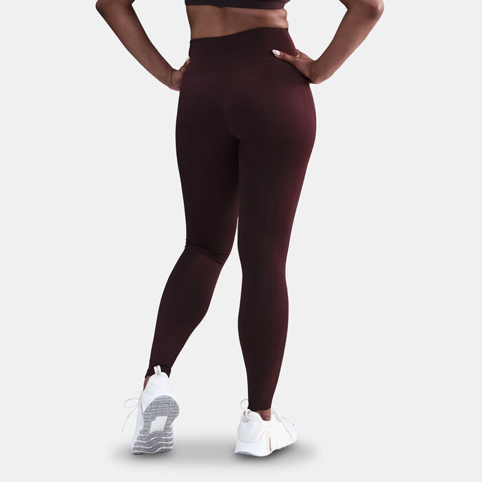 نايكي ليقنز ون سيمليس فرونت بخصر عالي للنساء وردي image number 3