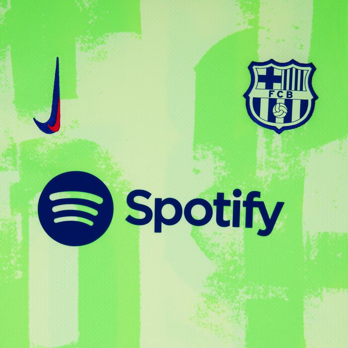 نايكي تيشيرت FC برشلونة 24/25 ثيرد ريبليكا للاطفال أخضر image number 2