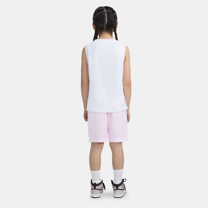 جوردن طقم 23 تيشيرت وشورت للأطفال وردي image number 1