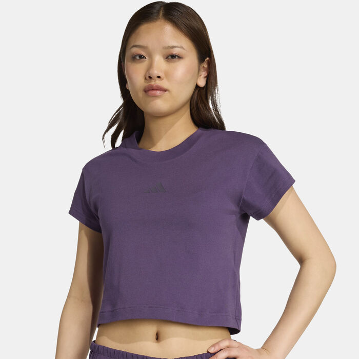 اديداس تيشيرت فيوتشر آيكونز بشعار صغير للنساء بنفسجي image number 3