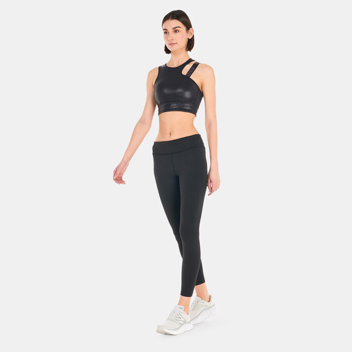 نيو بالانس صدرية رياضية كيو سبيد شيب شيلد كروب للنساء أسود image number 2