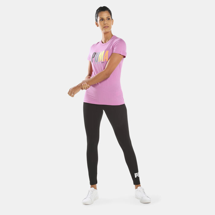 بوما بنطال ليقنز إسنشالز لوجو للنساء رمادي image number 2