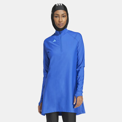 اديداس تيشيرت السباحة 3-سترايبس للنساء أزرق