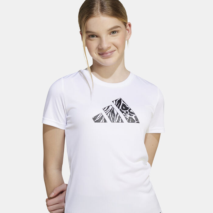 اديداس تيشيرت التمرين أنيمال جرافيك للأطفال أبيض image number 3