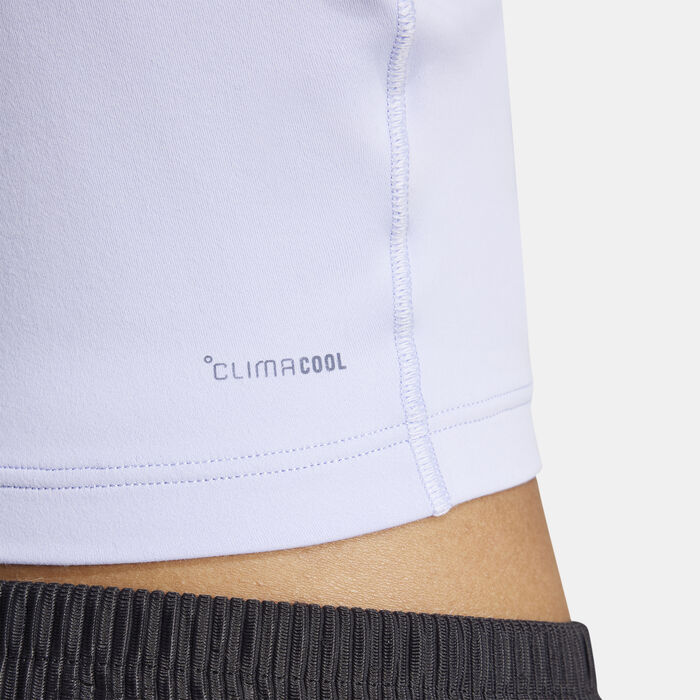 اديداس تيشيرت وصدرية رياضية يوغا اينر شيلف للنساء أزرق image number 3