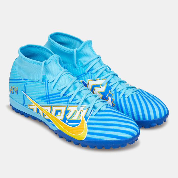 نايكي حذاء ميركوريال زووم سوبرفلاي 9 أكاديمي KM لملاعب العشب الصناعي للرجال أزرق image number 1