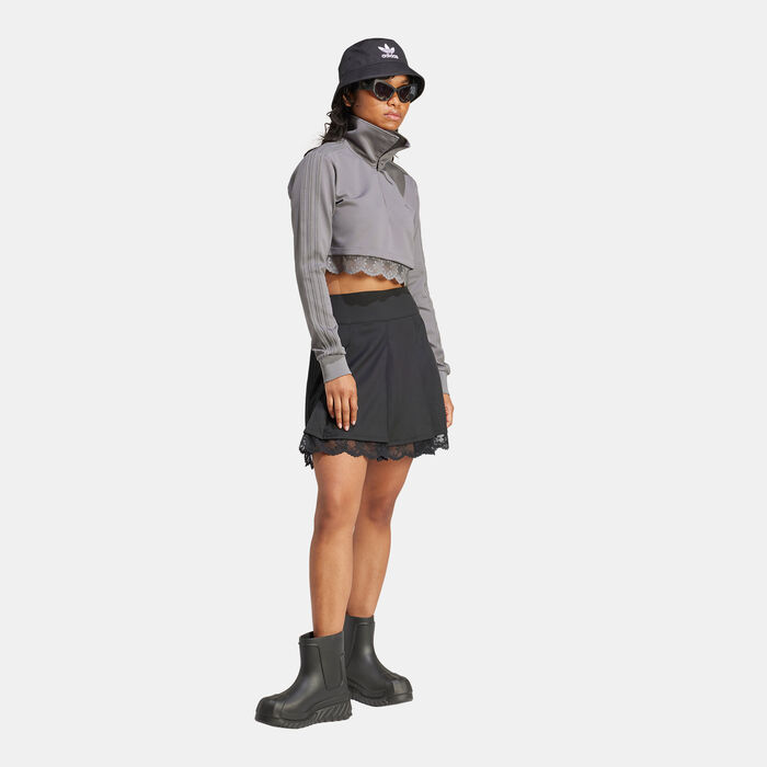 اديداس اورجينال جاكيت رياضي ليس 1/4-سحاب للنساء رمادي image number 2