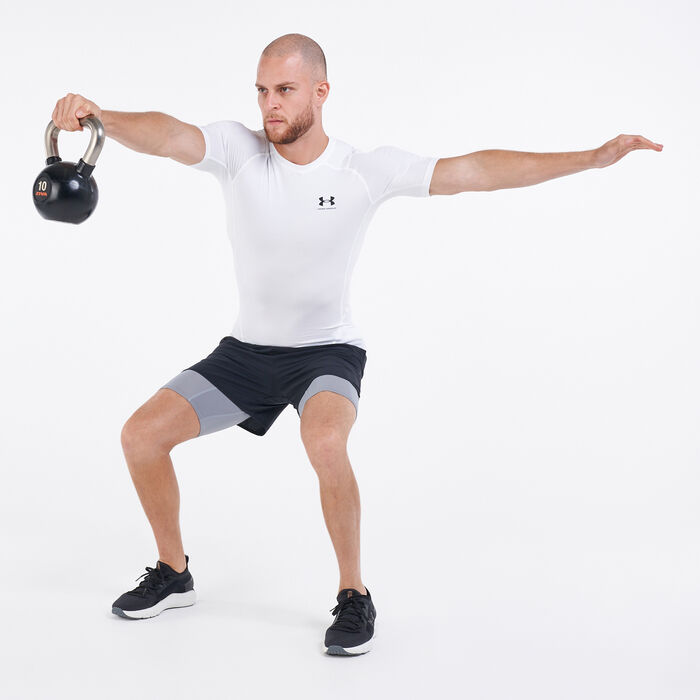 اندر ارمر تيشيرت هيت جير أرمر للرجال أبيض image number 2