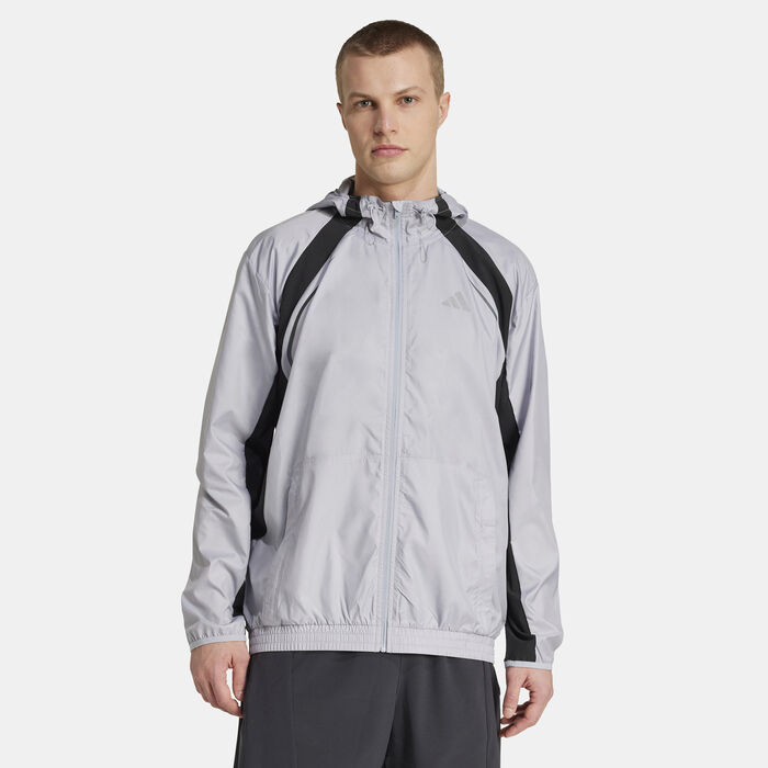 اديداس سترة وايند بريكر تيك أبيرل للرجال رمادي image number 0