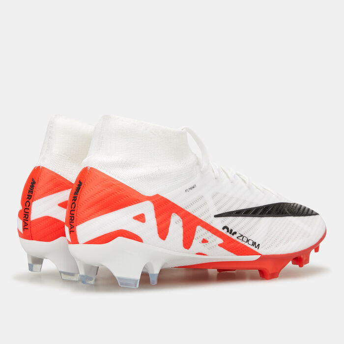 نايكي حذاء كرة القدم زوم ميركوريال سوبرفلاي 9 ايليت لملاعب العشب الطبيعي للرجال أبيض image number 3