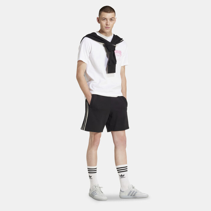 اديداس اورجينال شورت سكيلتون جرافيك للرجال أسود image number 2