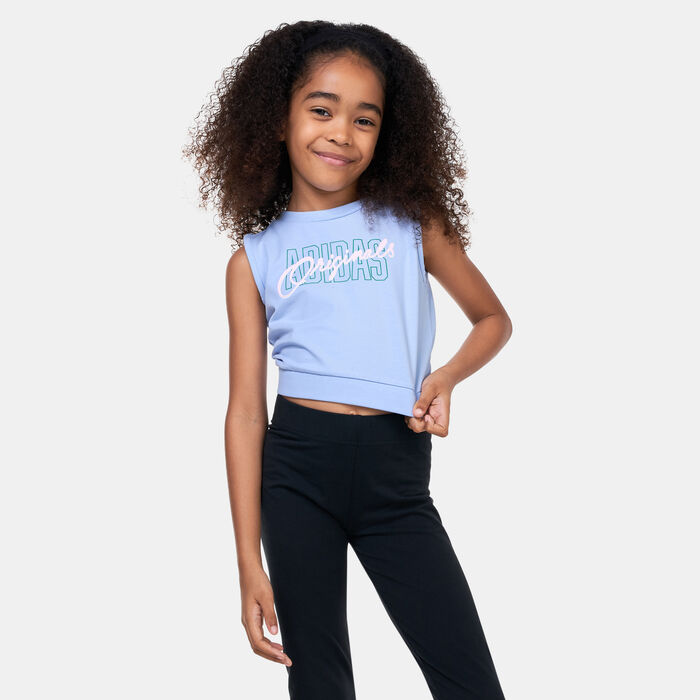 اديداس اورجينال تيشيرت جرافيك برينت كروب تانك للاطفال أزرق image number 1