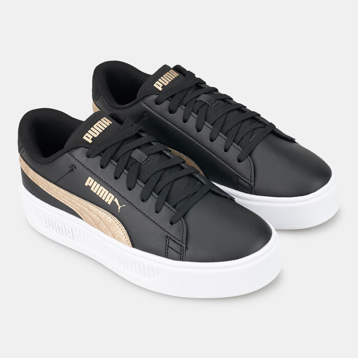 بوما حذاء سماش بلاتفورم v3 سبيس ميتالكس للنساء أسود image number 1