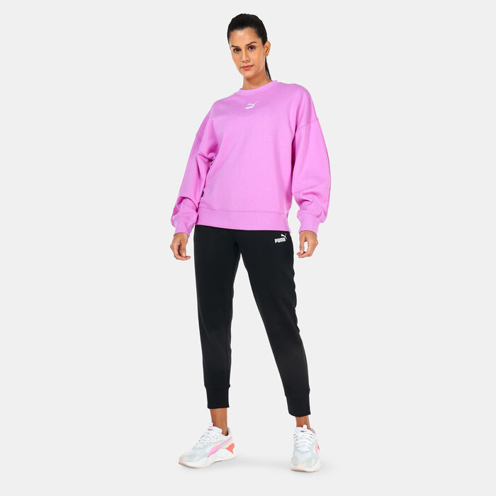 بوما سويت شيرت كلاسيكس اوفرسايزد كرونك للنساء بنفسجي image number 2