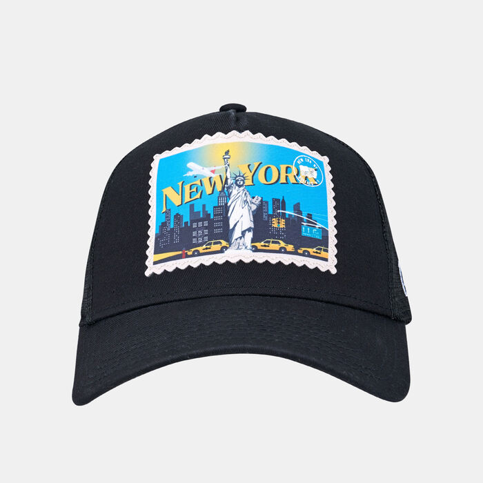 نيو ايرا قبعة بوست كارد ادجستبل تراكر للرجال أسود image number 0