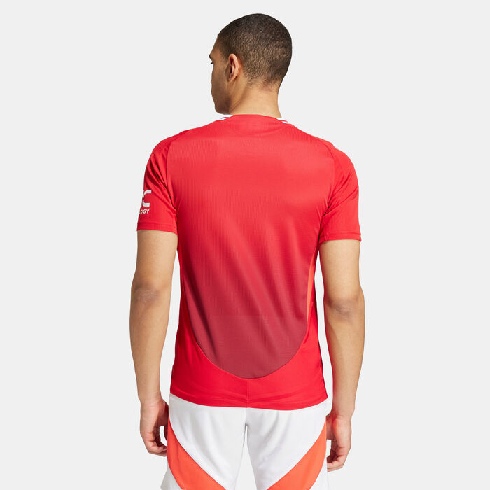 اديداس تيشيرت كرة القدم مانشستر يونايتد 24/25 الأساسي اوثنتك للرجال أحمر image number 1