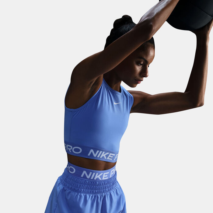 نايكي تيشيرت قصير برو دراي فت للنساء أزرق image number 4