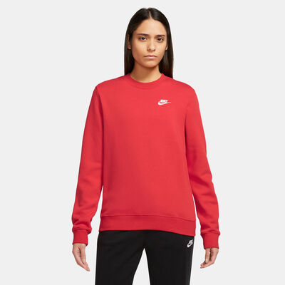 نايكي سويت شيرت سبورتسوير كلوب فليس كرونك للنساء أحمر