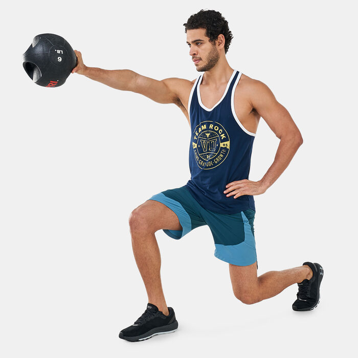 اندر ارمر تيشيرت UA بروجكت روك سيفن باكس تانك للرجال أزرق image number 2