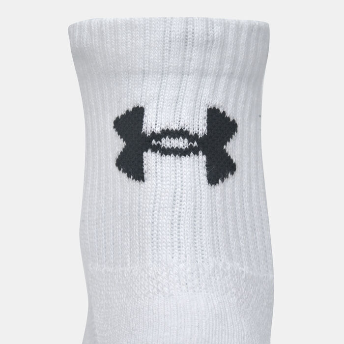 اندر ارمر جوارب كرو كوارتر القطنية الرياضية (3 أزواج) أبيض image number 3