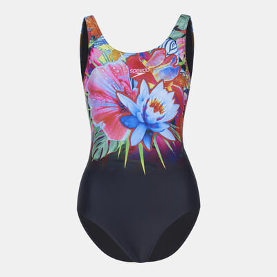 سبيدو بدلة السباحة ديجيتال بليسمنت يو-باك قطعة واحدة للنساء متعدد