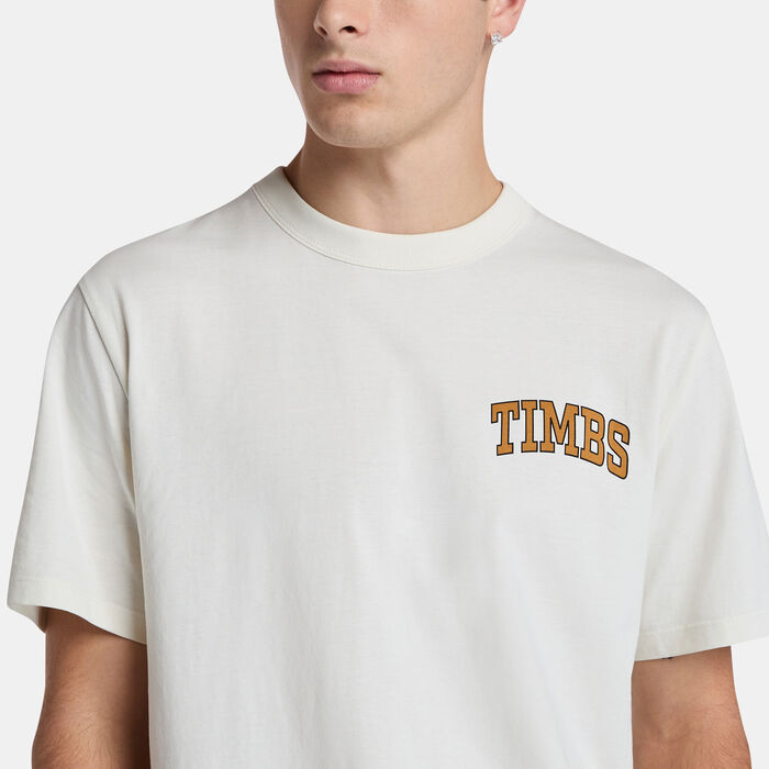 تمبرلاند تيشيرت TIMBS جرافيك للرجال أبيض image number 3