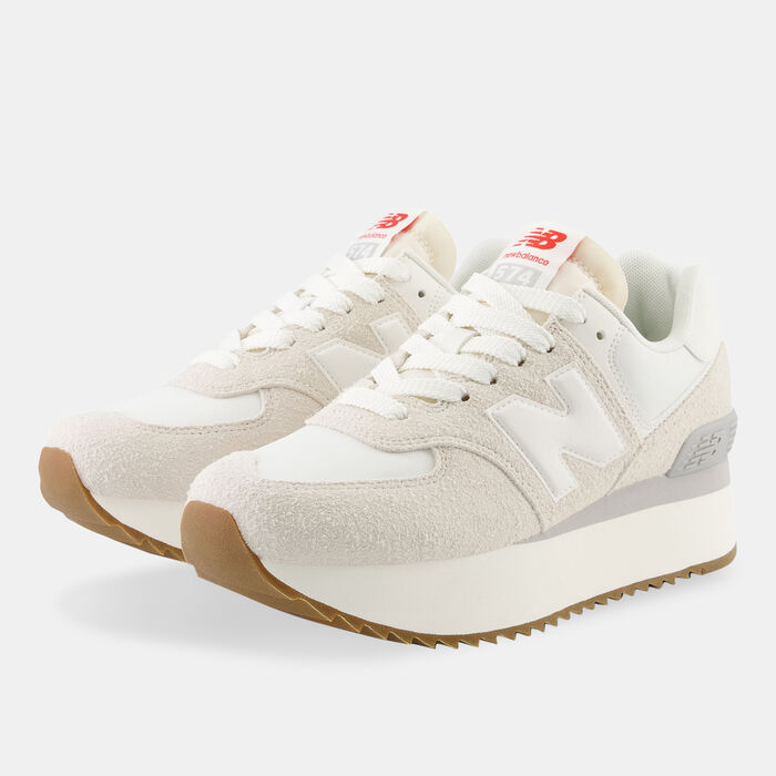 نيو بالانس حذاء 574+ للنساء بنى image number 1