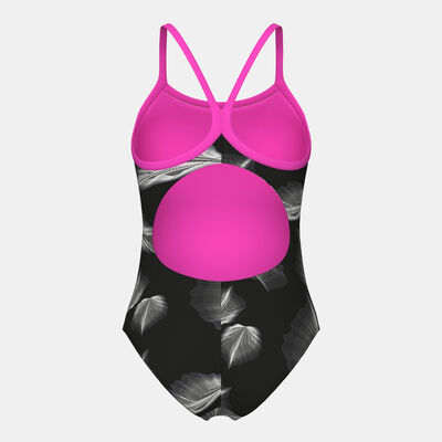 ارينا بدلة سباحة برينتد من قطعة واحدة للنساء أسود