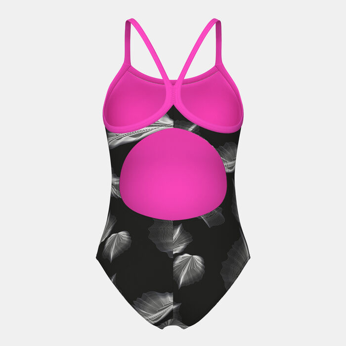 ارينا بدلة سباحة برينتد من قطعة واحدة للنساء أسود image number 1