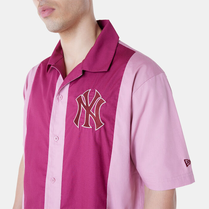نيو ايرا قميص MLB نيويورك يانكيز سترايب ريفير للرجال وردي image number 3