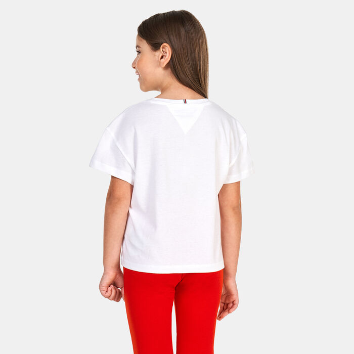 تومي هيلفيغر تيشيرت تايملس لوجو للاطفال أبيض image number 1