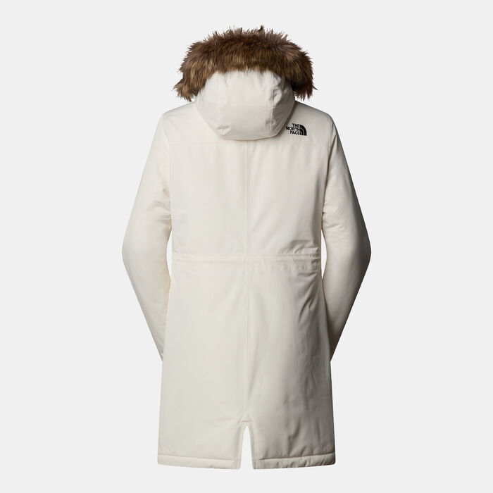 ذا نورث فيس جاكيت زانيك باركا للنساء أبيض image number 1