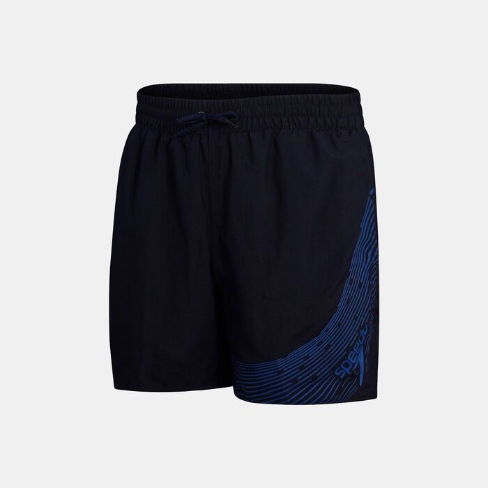 سبيدو شورت السباحة ميدلي لوجو للاطفال أزرق image number 0