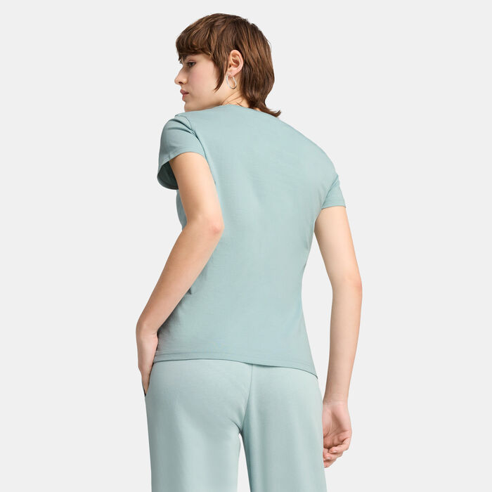 بوما تيشيرت إسينشيال إليفايتد للنساء أخضر image number 1