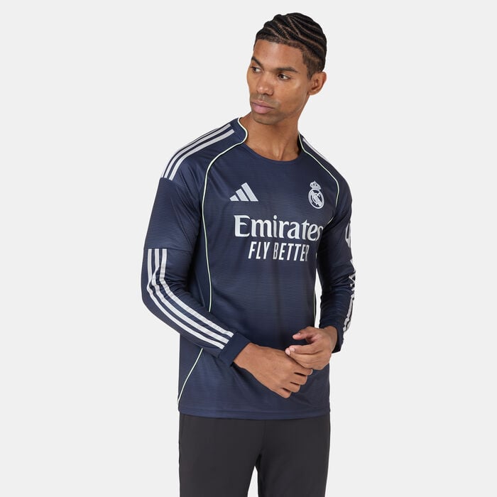 اديداس تيشيرت كرة القدم ريال مدريد 25/26 أواي ربليكا للرجال أزرق image number 0