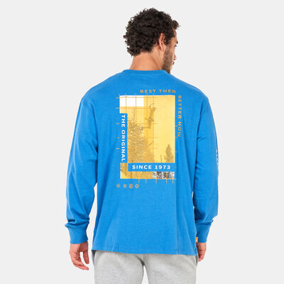 تمبرلاند تيشيرت باك اركايف جرافيك للرجال أزرق