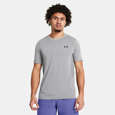 اندر ارمر تيشيرت فانيش سيمليس للرجال رمادي