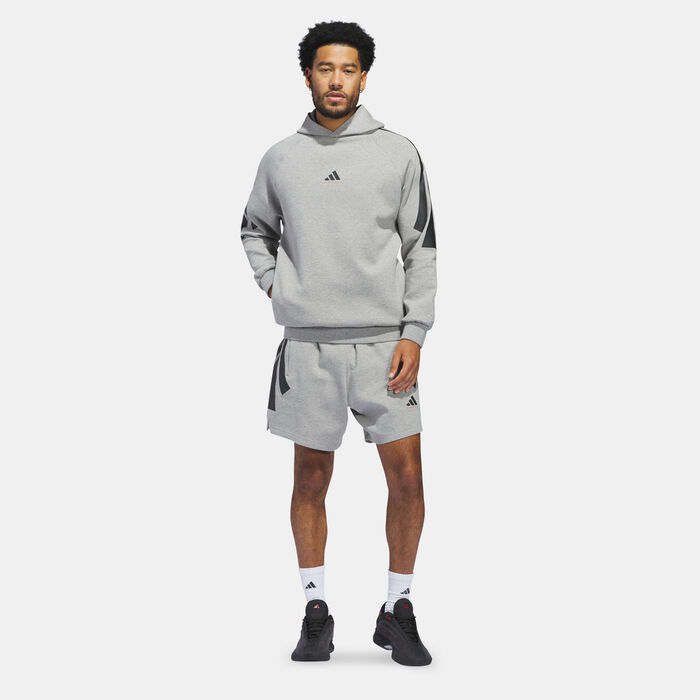 اديداس شورت باسكتبول سبيسر رمادي image number 2