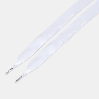 تيوبليسز أربطة حذاء ساتين أبيض