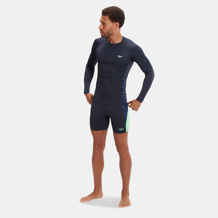 سبيدو تيشيرت راشجارد للسباحة إداند+ سبلايد للرجال أزرق image number 2