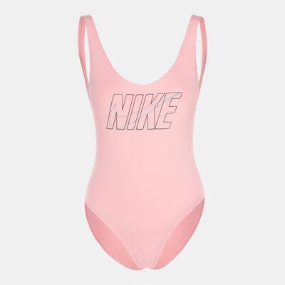 نايك سويم بدلة سباحة يو باك للنساء (قطعة واحدة) أحمر