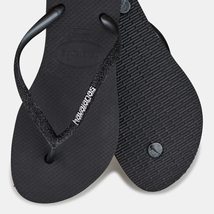 هافياناز شبشب سليم فلاتفورم سباركل للنساء رمادي image number 2