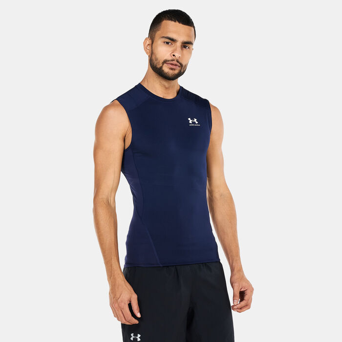 اندر ارمر تيشيرت هيت جير ارمر للرجال أزرق image number 0