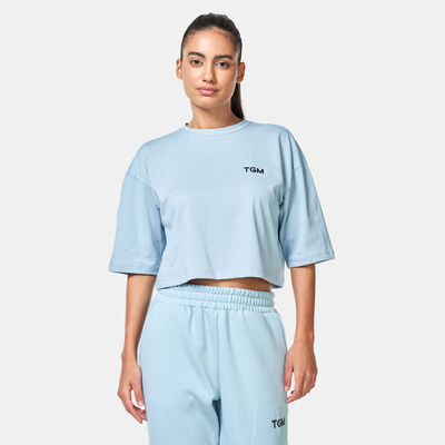ذا چيفينج موڤمنت تيشيرت كروب لوجو للنساء أزرق