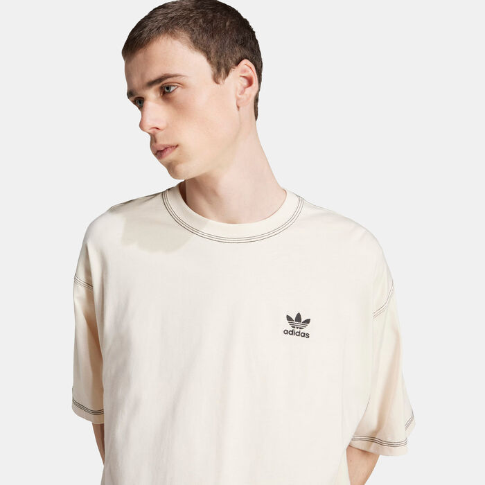 اديداس اورجينال تيشيرت تريفويل إسينشالز للرجال أبيض image number 3
