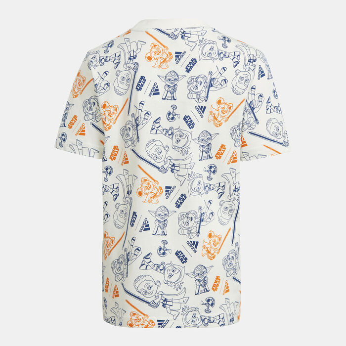 اديداس تيشيرت ستار وورز يونغ جيداي للاطفال أبيض image number 1