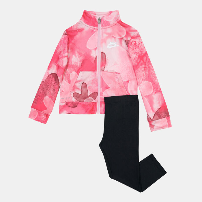 نايكي طقم جاكيت وليقنز ساي-داي بسحاب كامل للاطفال الرضع وردي image number 0